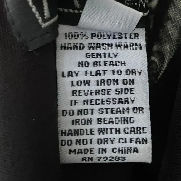 Alex Evenings, Beaded Neck Ruched Gown, Black, Size 14 Petite - Picture 8 of 8